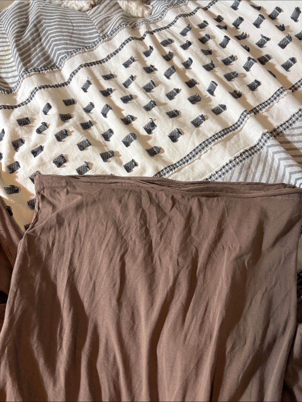 Free People Hot Shot Soft Brown Lounge Set - Tee & Drawstring Pants L - Picture 5 of 5